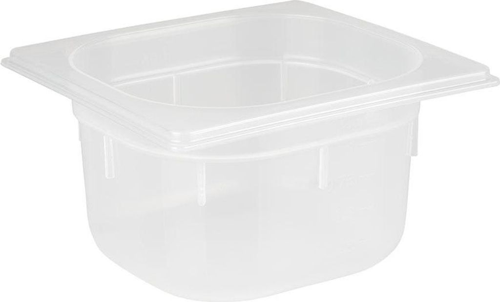 APS 82138 GN 1/6 Behälter, Polypropylen, 17,6 x 16,2 cm, Tiefe 100 mm, 1,5 Liter