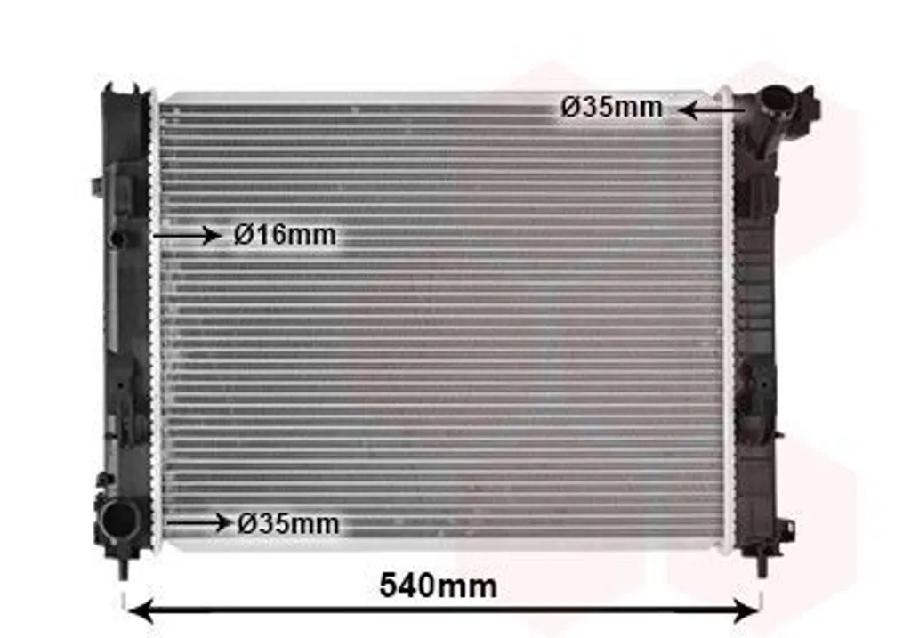Radiateur de moteur VAN WEZEL 43012724 pour Clio V et Captur II