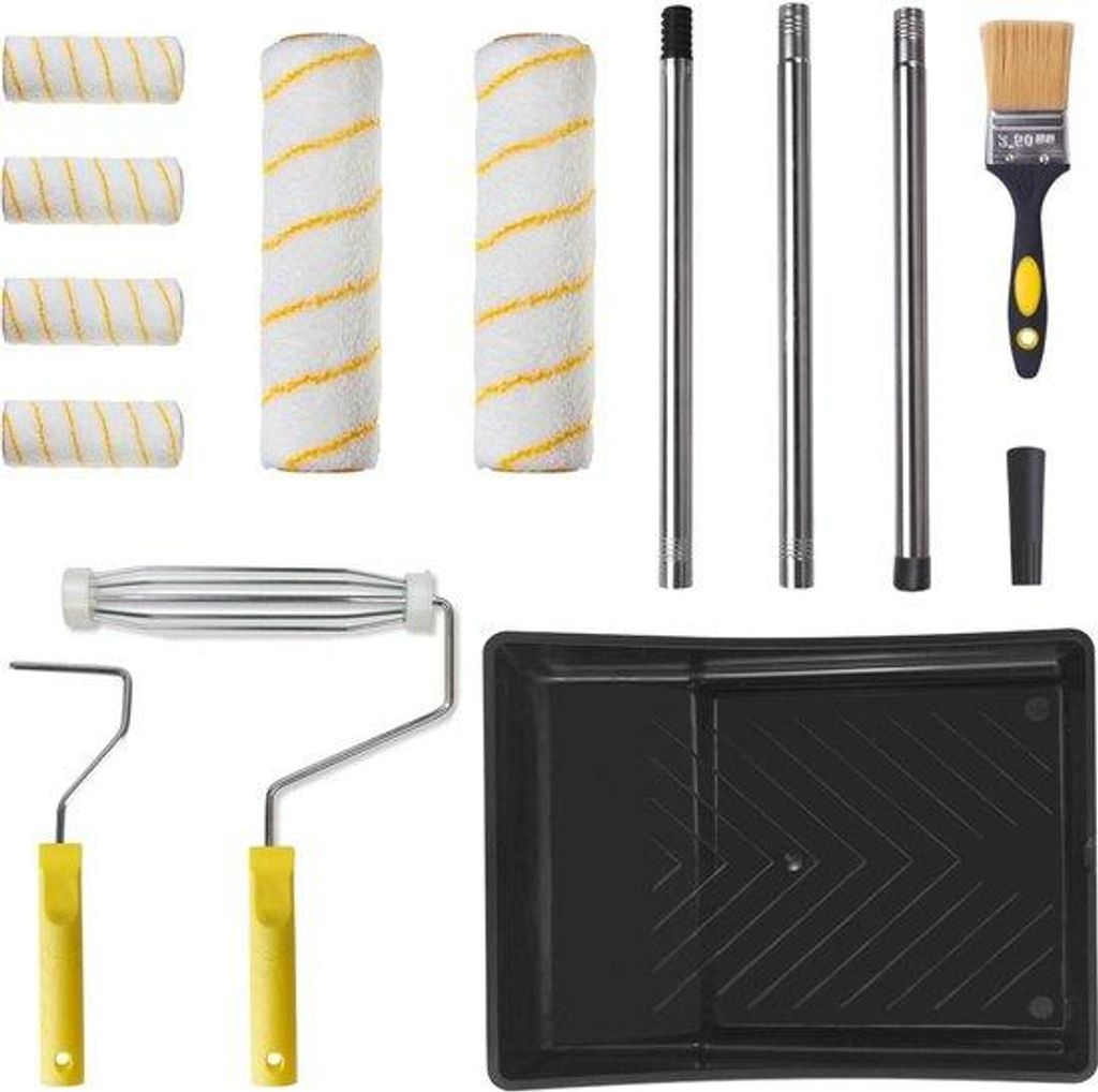 Aluminium Paint Roller Bracket mit 3-teiliger Aluminiumstange - 26 bis 120 cm - Wand-, Decken- und weitere Malsets