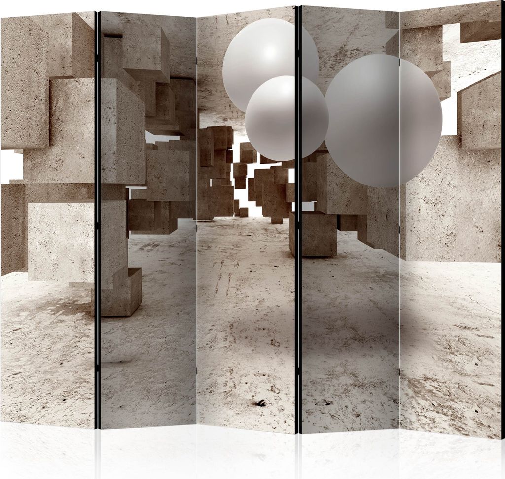 Akusticher Raumteiler 3D Effekt Foto Paravent 225x172 cm beidseitig auf Vlies-Leinwand bedruckt Akustikschaum Trennwand Spanische Wand Sichtschutz ...