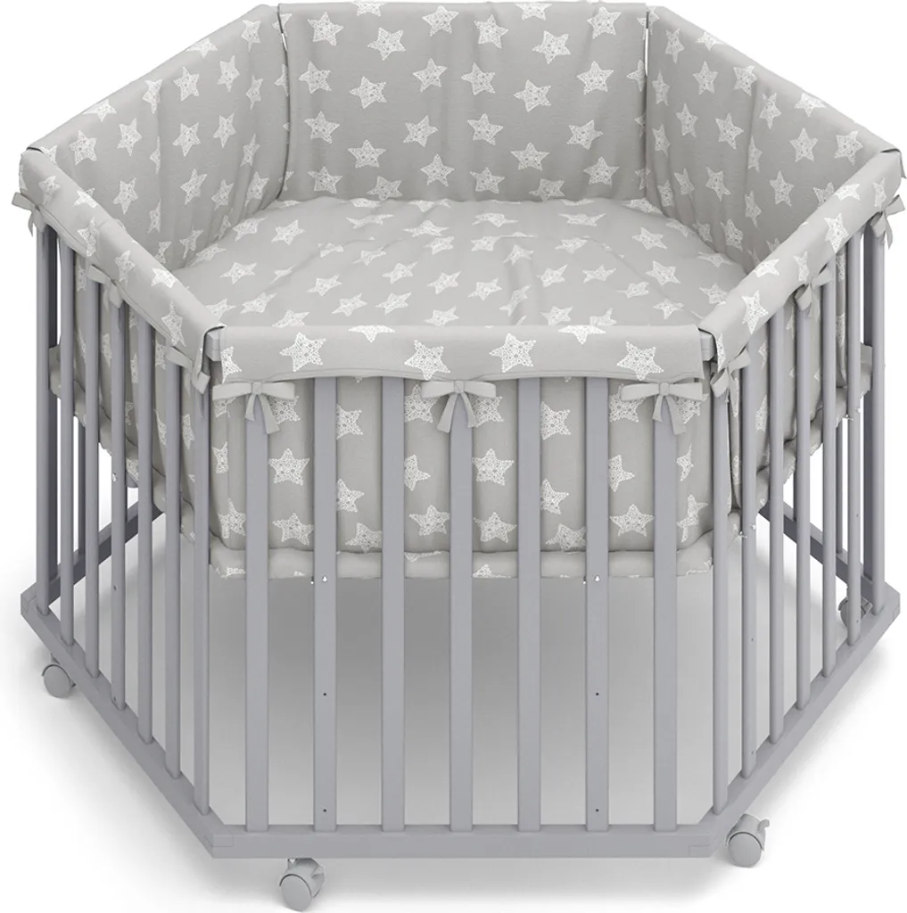 Protégez votre enfant avec le parc Vitalispa Estrella Gris 128x110cm
