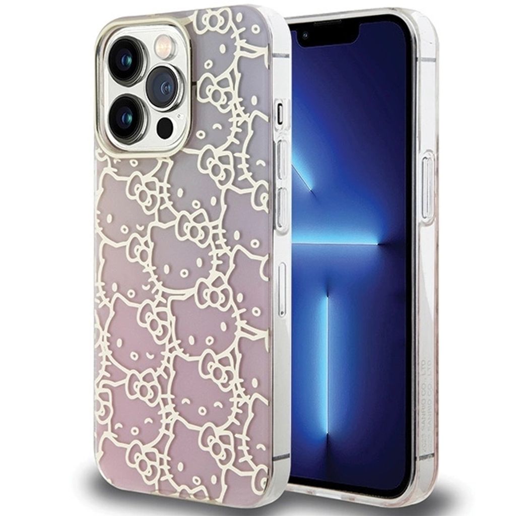 Hello Kitty HKHCP13XHCHPEP iPhone 13 Pro Max 6.7" pink hardcase IML Gradient Electrop Crowded Kitty Head Schutzhülle