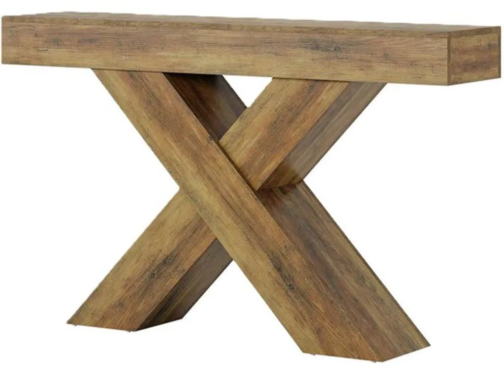 Grande table d'appoint pour derrière canapé ou entrée marron foncé