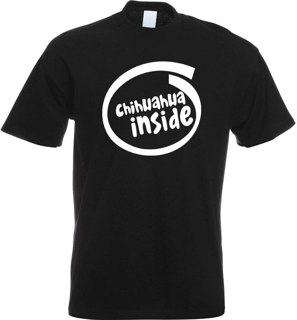 Kiwistar - T-Shirt - schwarz - chihwahwa Inside Motiv Bedruckt Funshirt Design Print - mit Motiv Bedruckt - Funshirt Design - Sport - Freizeit - He...