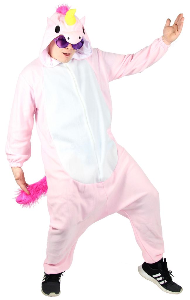 Pinkes Einhorn Kostüm für Erwachsene, Größe:S Produktbild 