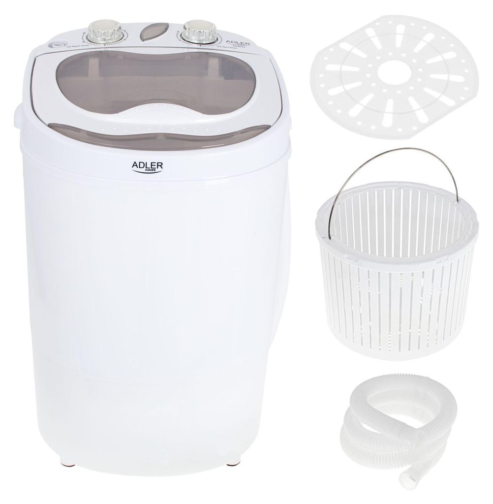 Adler AD 8055, Toplader, 3 kg, Cremefarben, Weiß Produktbild 