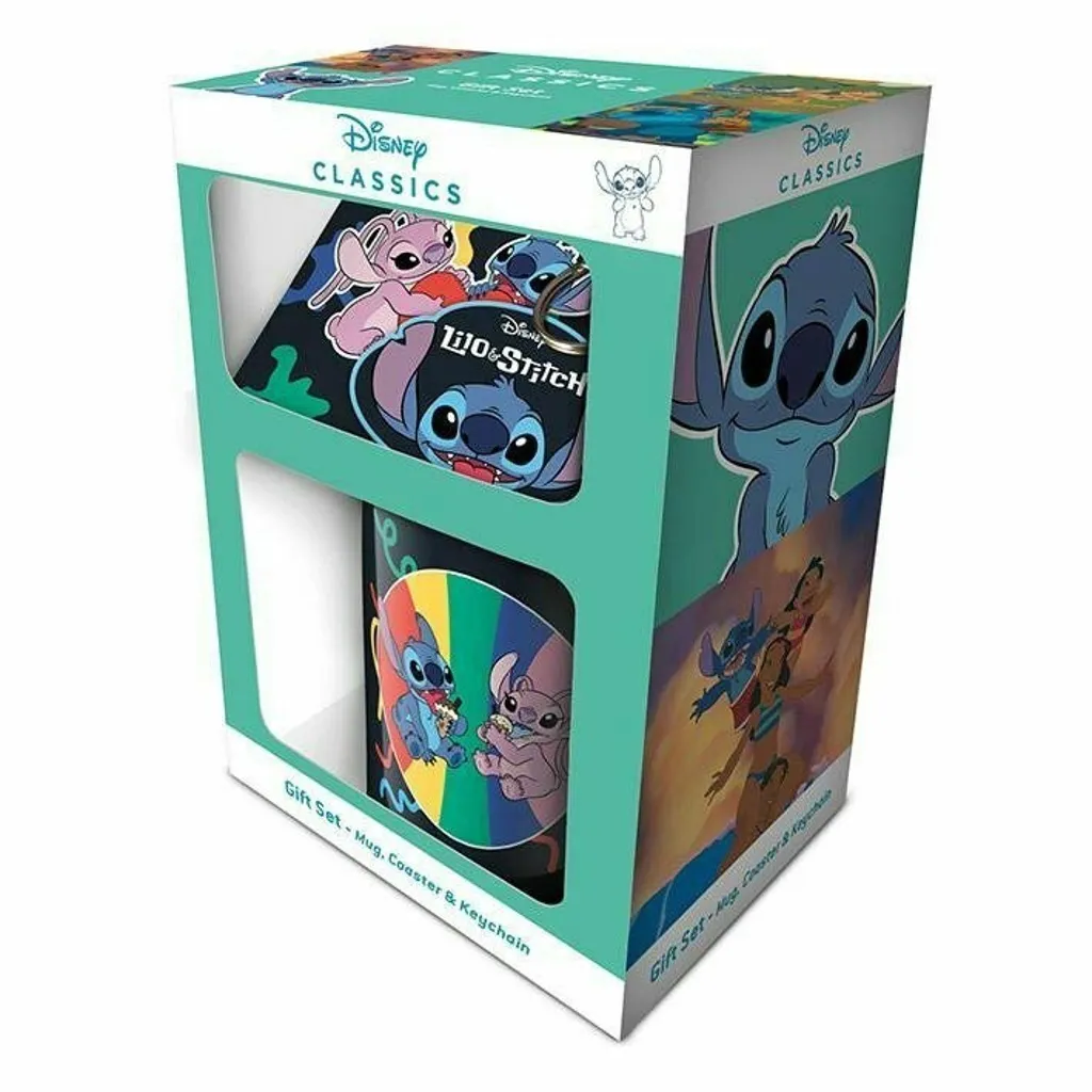 Set Colazione Stitch Disney: Tazza, Sottobicchiere e Portachiavi