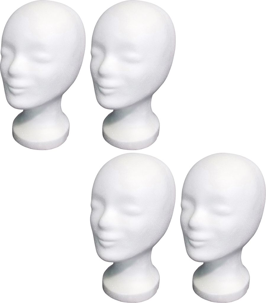 4 x FP Styroporkopf weiss - TOP Markenqualität  (mit Loch Produktbild 