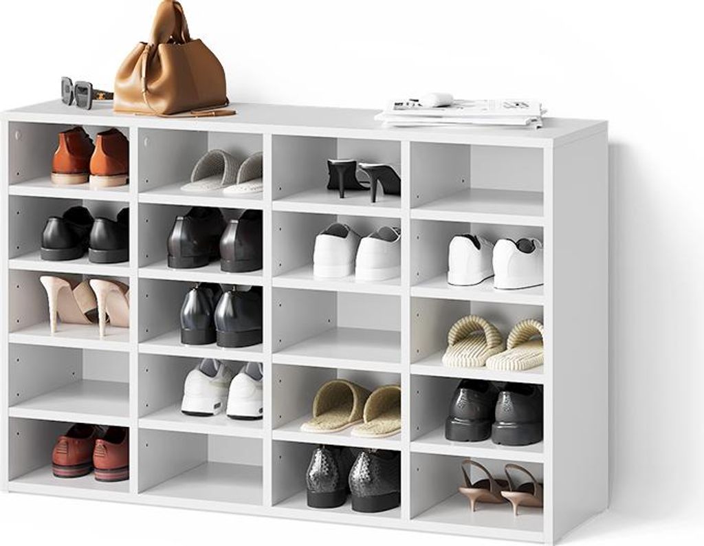 Schuhschrank Livinity Liguria Weiß 20 Fächer, Model 58730