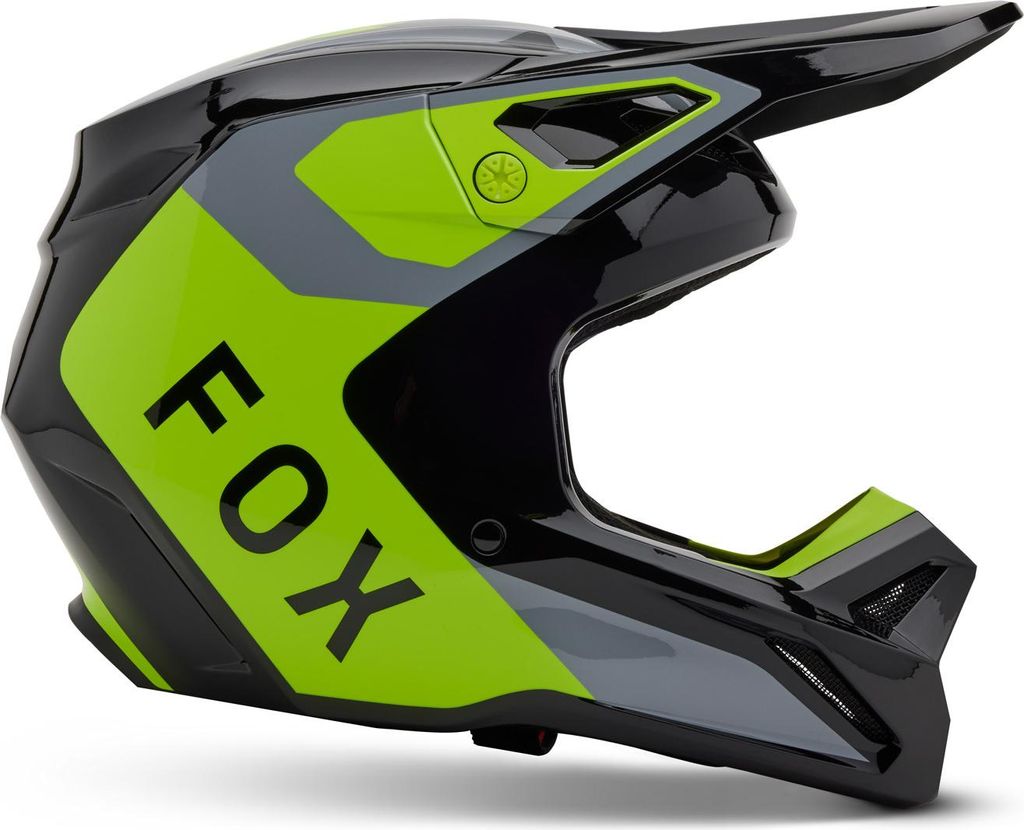 FOX V1 Lean MIPS Motocross Helm, grau/gelb, 2XL (63/64)