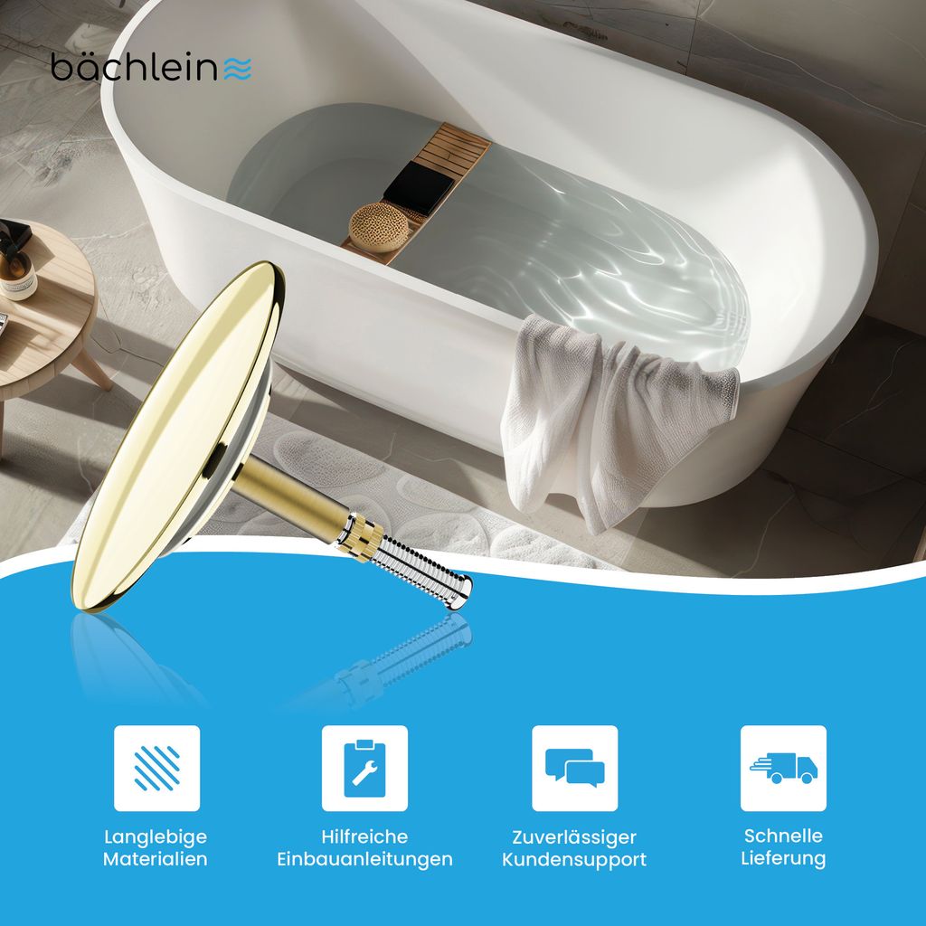 Bächlein Universal Badewannenstöpsel - Abfluss-Stopfen aus Produktbild 7