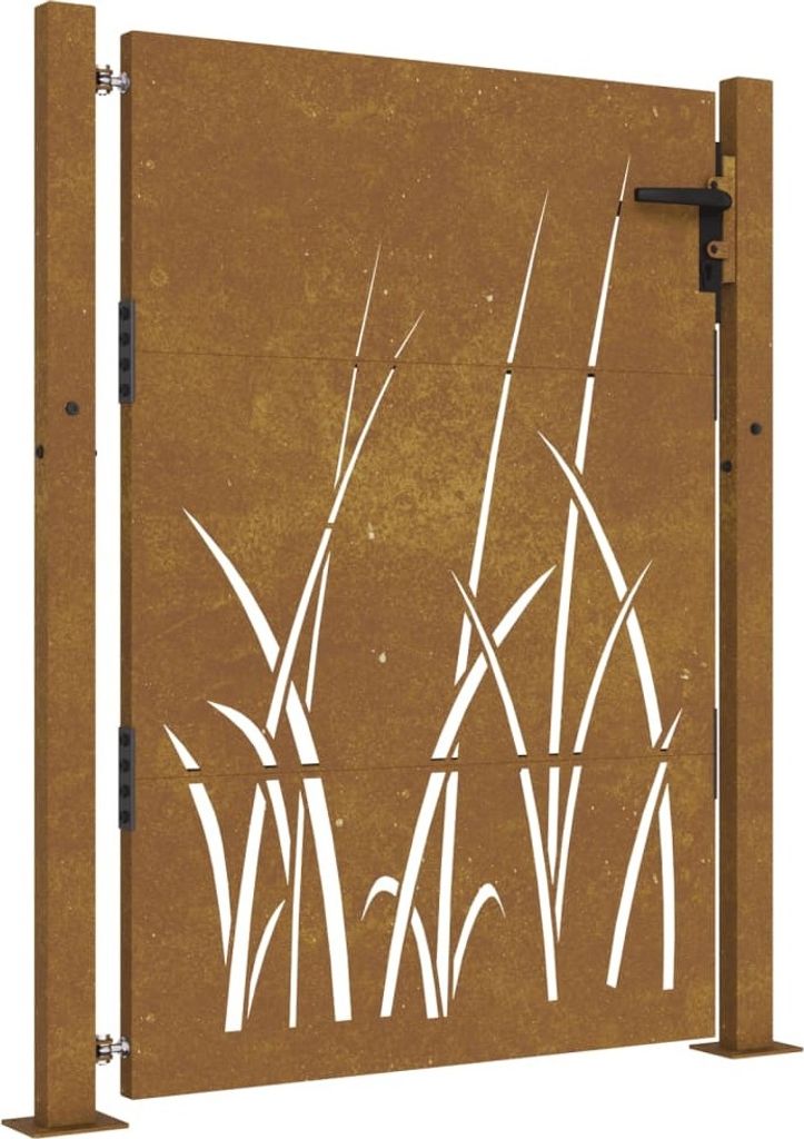 vidaXL Záhradná brána 100x125 cm Corten oceľový trávový Obrázok produktu 