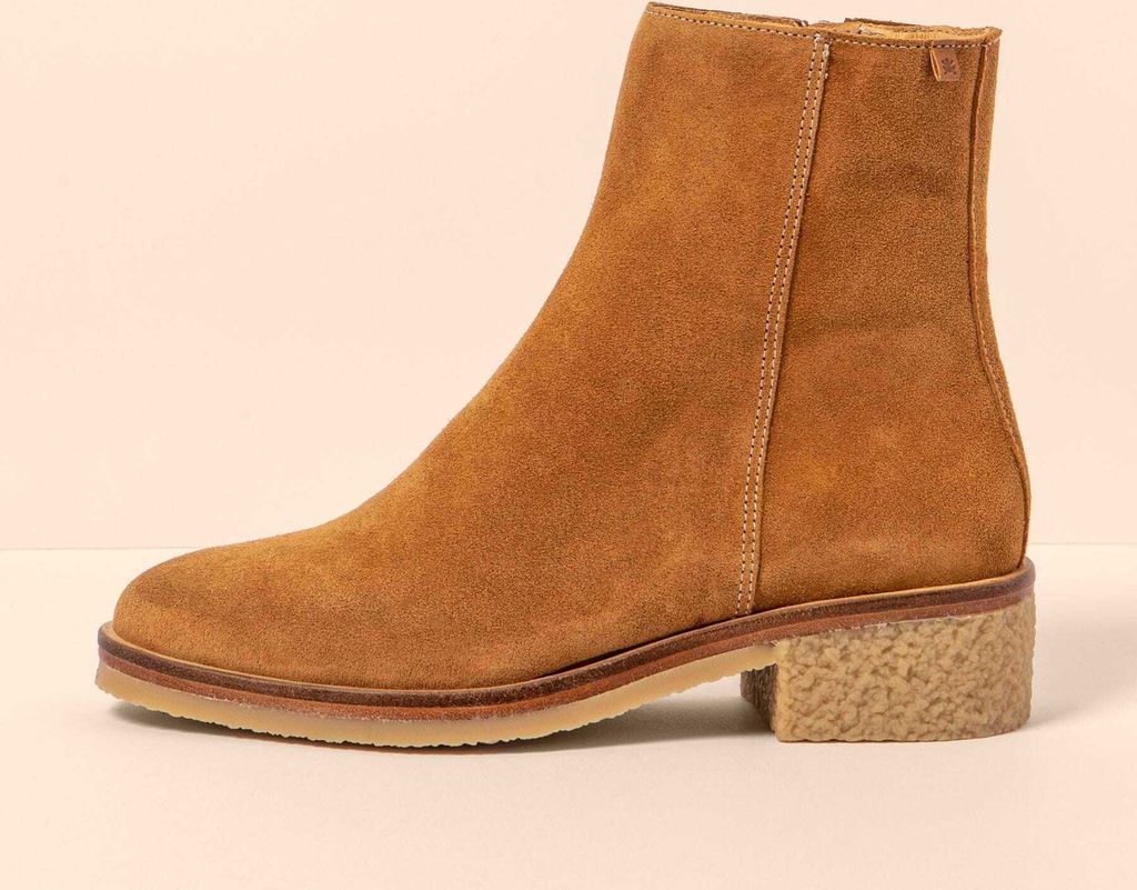 El Naturalista Schnürstiefel mit hohem Absatz Damen N5940 SILK SUEDE TOFFEE / IRATI Farbe Braun