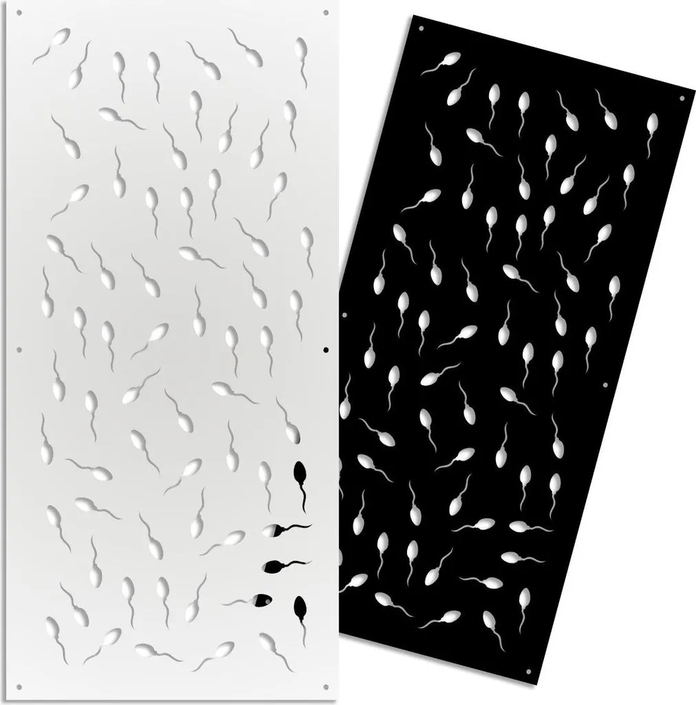 Pannello Decorativo Traforato MAYBE LIFE PVC 73x148 - Bianco Opaco
