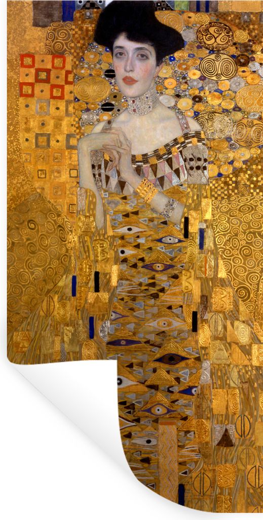 MuchoWow Wandtattoo Wandsticker Wandaufkleber Porträt von Adèle Bloch-Bauer I - Gemälde von Gustav Klimt 20x40 cm Selbstklebend und Reposition...