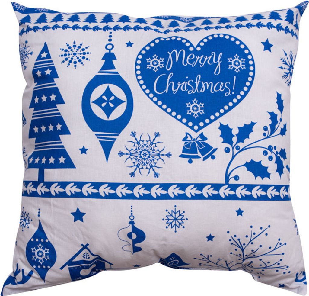 Deko-Kissen Weihnachten Blau Produktbild 