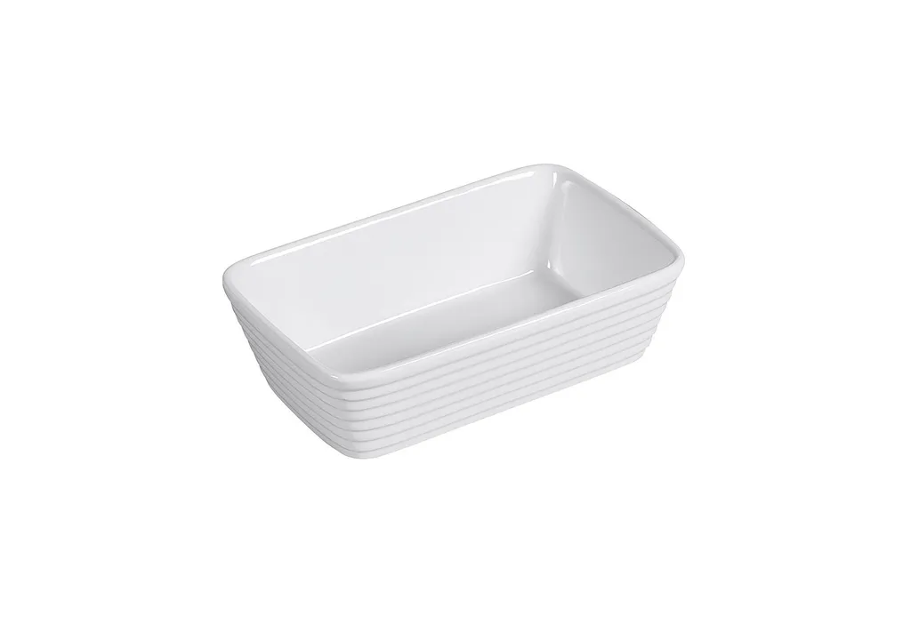 KÜCHENPROFI Casseruola rettangolare Borgogna 20x14x6cm bianca