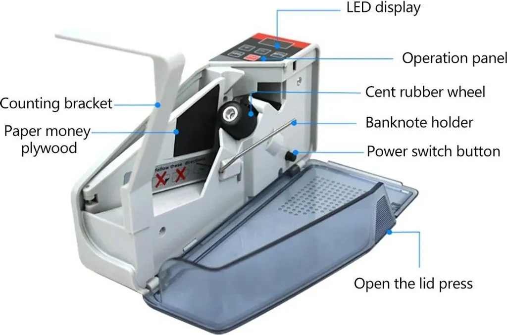 Mini compteuse de billets compacte 2W portable pour commerces mobiles - 3