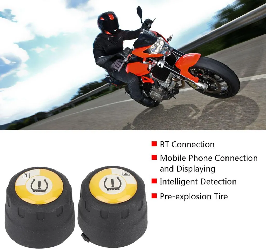 TPMS Moto Bluetooth Capteur Pression et Température Haute Précision APP - 4