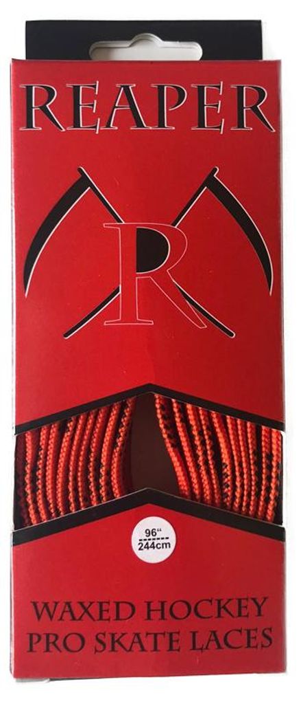 REAPER HOCKEY Senkel PRO gewachst für Schlittschuhe EISHOCKEY INLINEHOCKEY SKATERHOCKEY Größe: 72" (183cm) Farbe: Orange