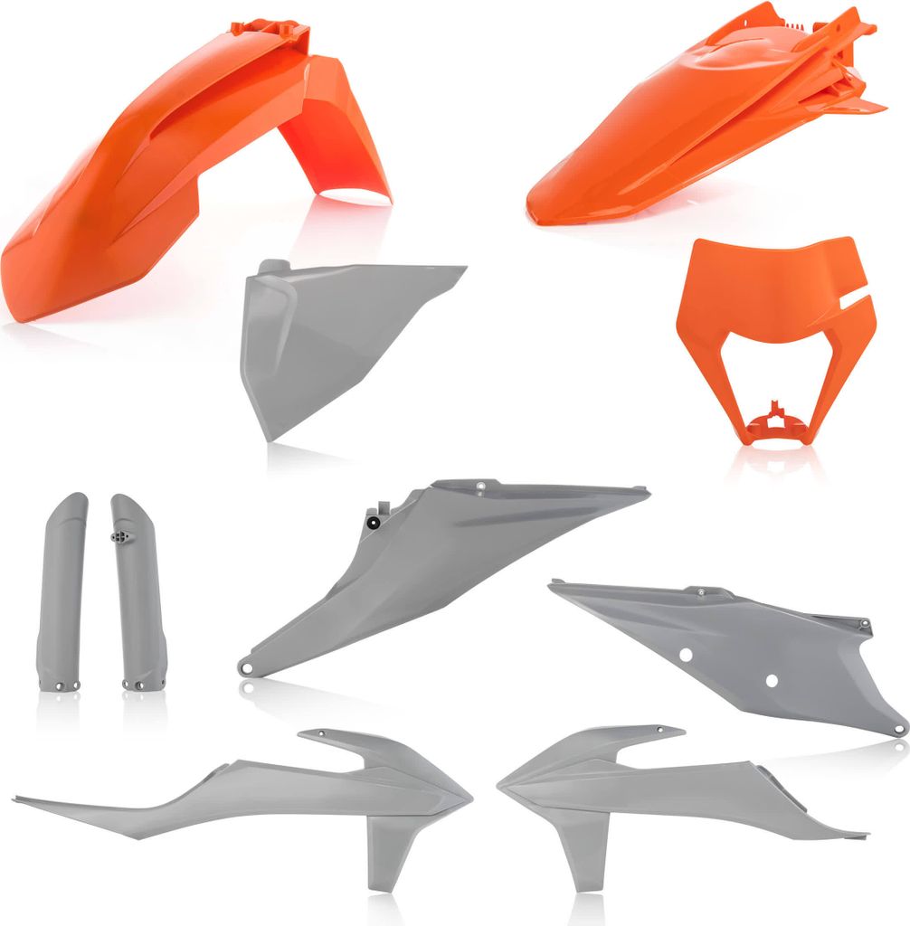 ACERBIS Verkleidungskit 10 Teile Orange/Grau für KTM