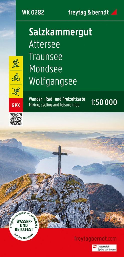 freytag & berndt Wanderkarte WK 0282 Salzkammergut, Attersee - Traunsee - Mondsee - Wolfgangsee 1:50.000