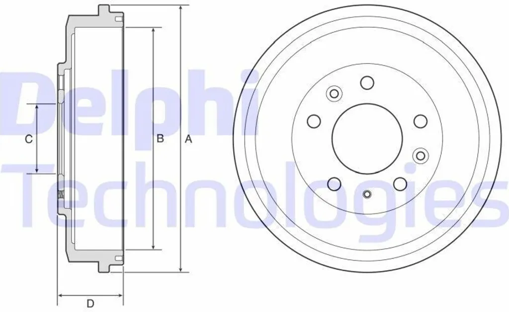 Jeu de 2 Tambours de Frein pour Mazda 626 et Premacy Delphi Réf BF579