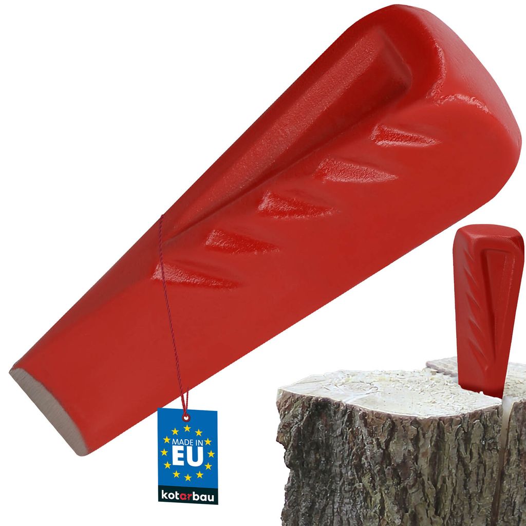 KOTARBAU Geschmiedeter Spaltkeil aus Stahl 214 mm 2,2 kg Keil Spaltgranate Holzspaltkeil Holzspalter Fällkeil Scheitkeil Nachsetzkeil Treibkeil ...