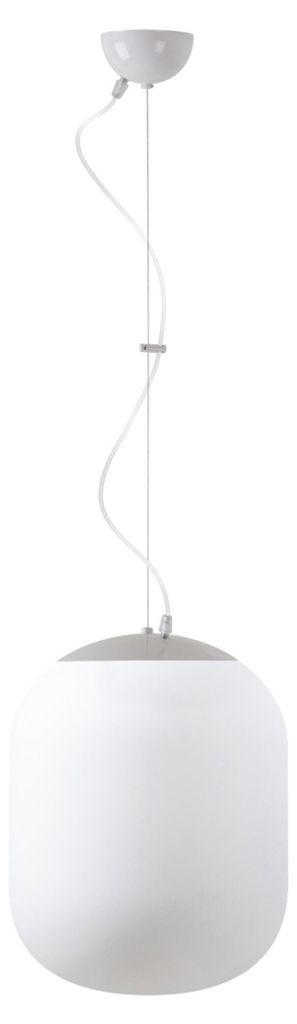 OSMONT TAN67302 TANIA L1 Hängeleuchte aus Glas, weiß, IP40, 3000 K, 27 W, LED, DALI