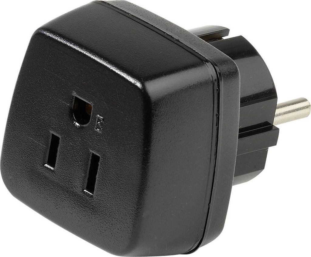 Reisestecker USA, USA Buchse - Schuko Stecker, (34436)