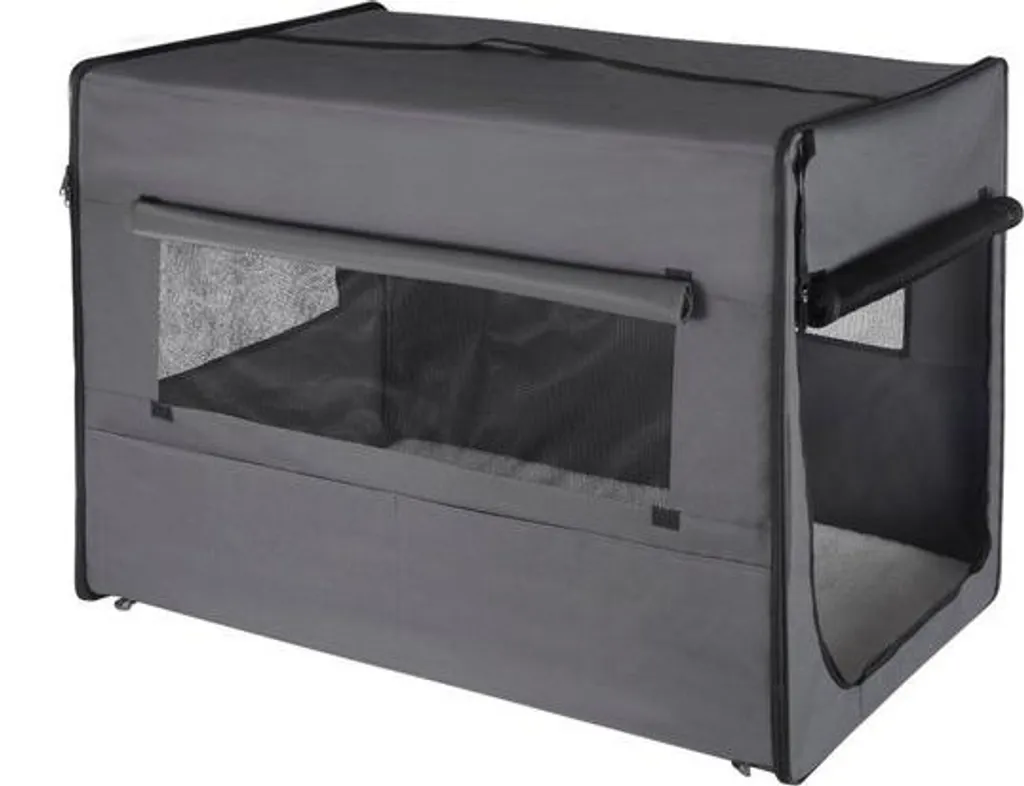 Siège auto pour chien grand format avec coussin moelleux coloris gris