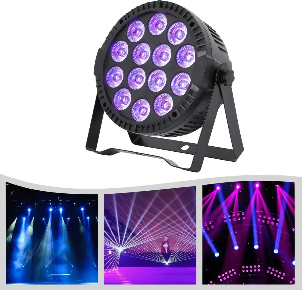 Éclairage de Scène LED pour Soirée et Concert Projecteur DMX RGBW Noir