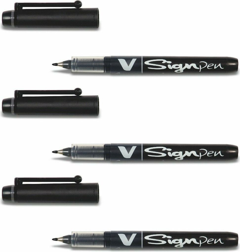 Pilot V Sign Pen - 3er-Set schwarz
