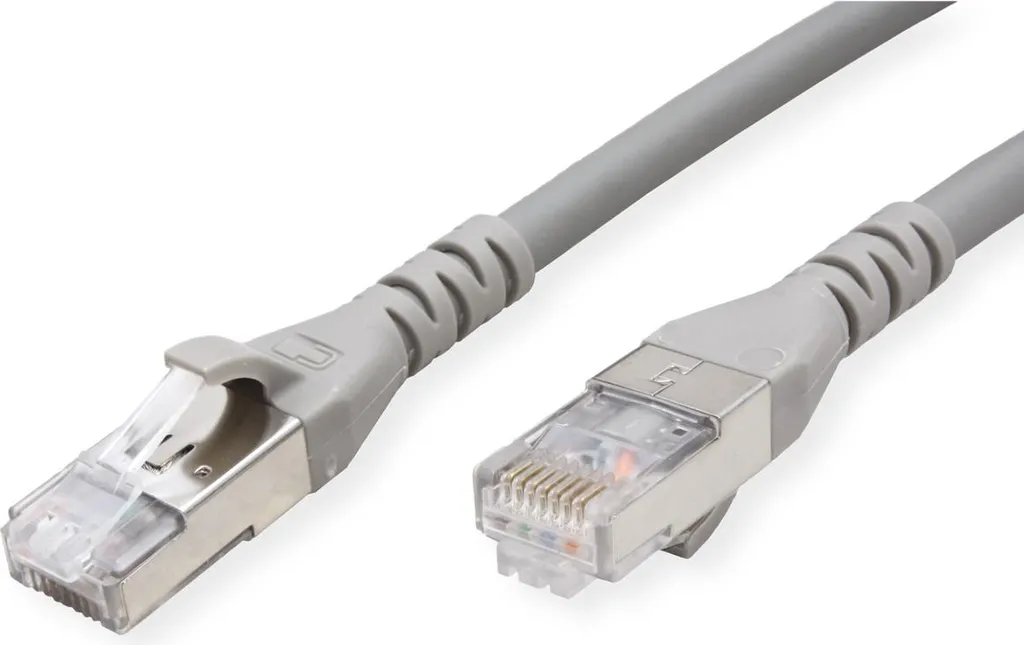 BTR NETCOM Cat6A Cavo di Rete 2m Grigio: 10Gbps Professionale - 4