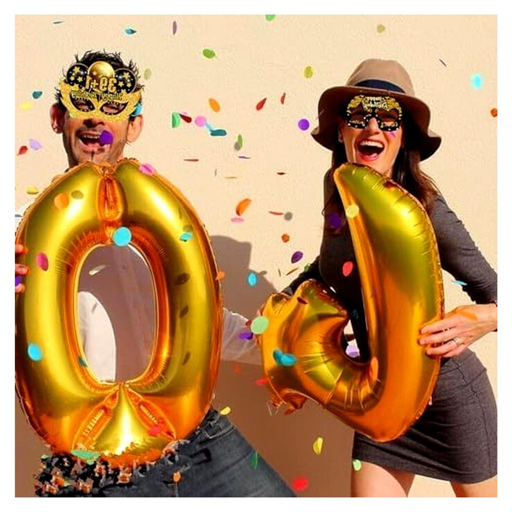 8 Stück Papierbrillen zur Dekoration für den 40. Geburtstag