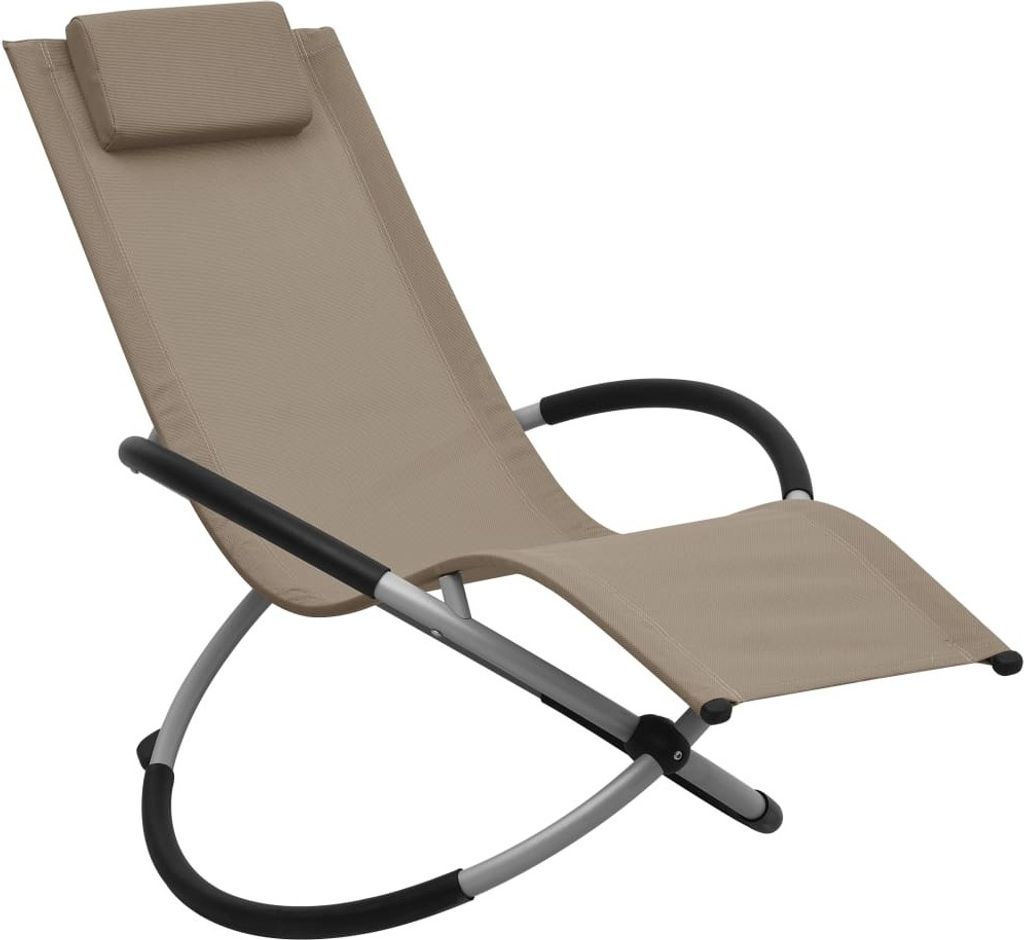 Kinder-Sonnenliege Stahl Taupe
