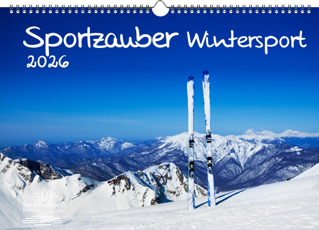 Sportzauber Wintersport DIN A3 Kalender für 2026 Freizeit Sport Fitness- Seelenzauber