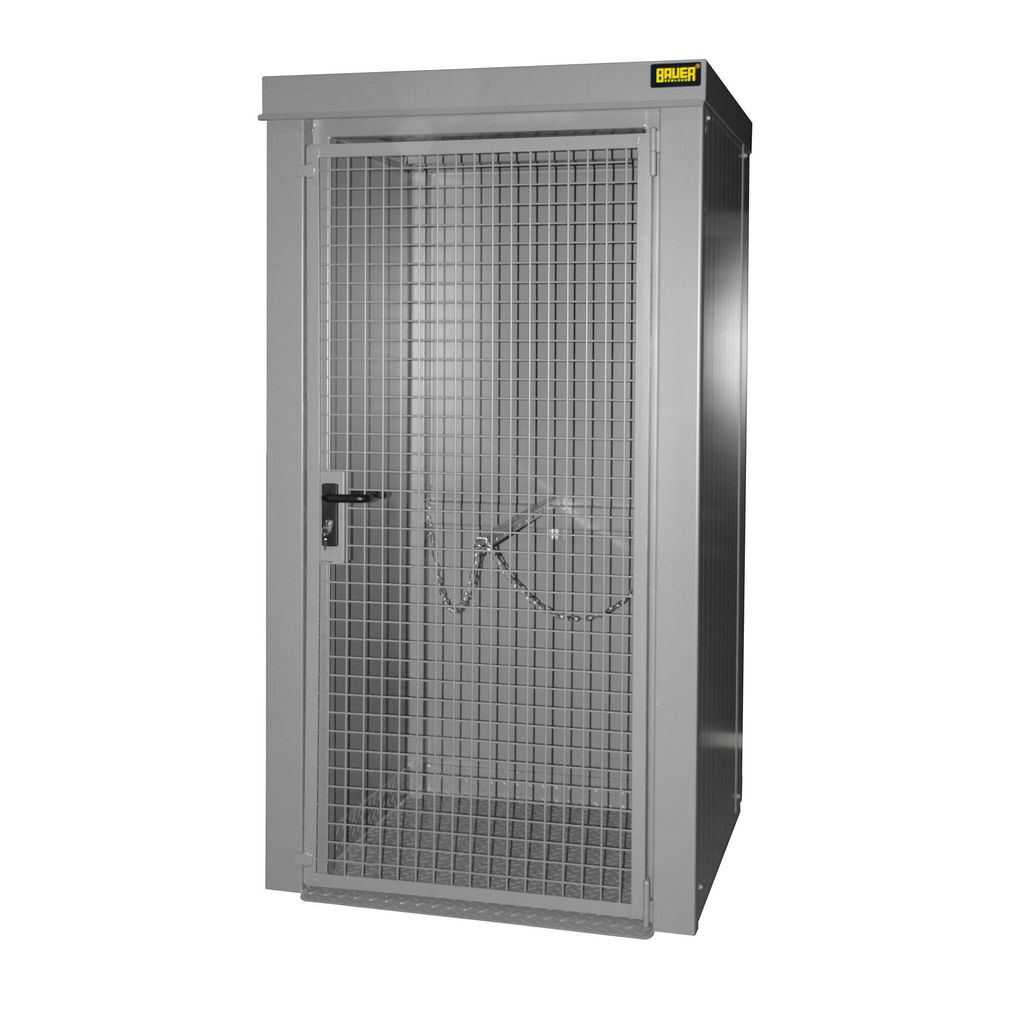 Bauer Südlohn Gasflaschen-Container GFC-B M0, lackiert, Mausgrau