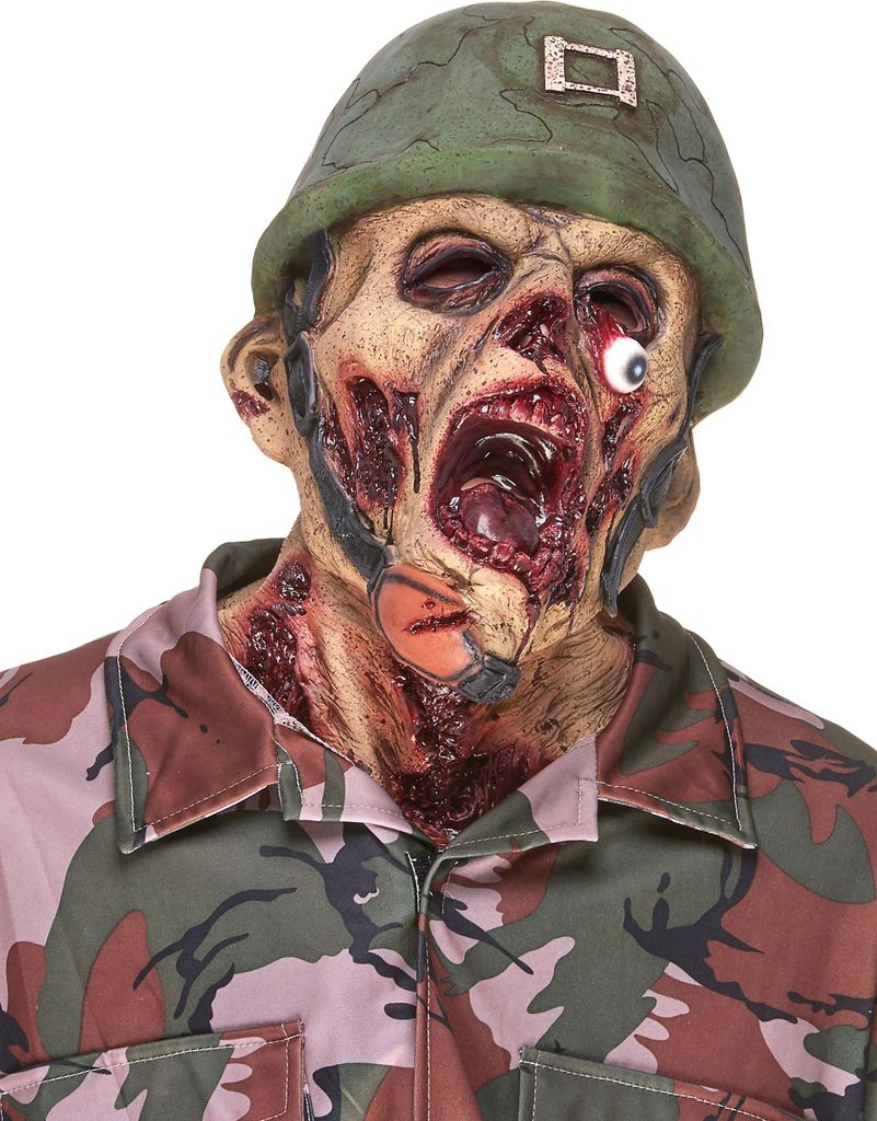 Halloween Zerfleischter Zombie Latex Maske für Erwachsene Produktbild 