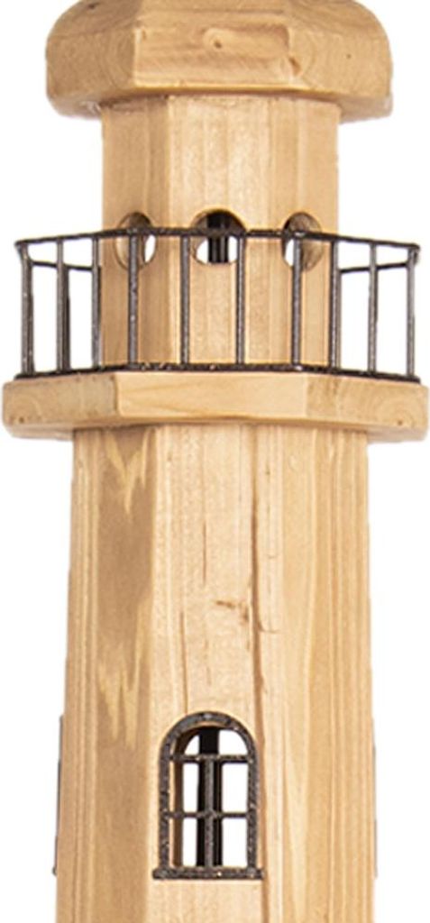Clayre & Eef Stehlampe Leuchtturm 23x23x140 cm Braun Holz