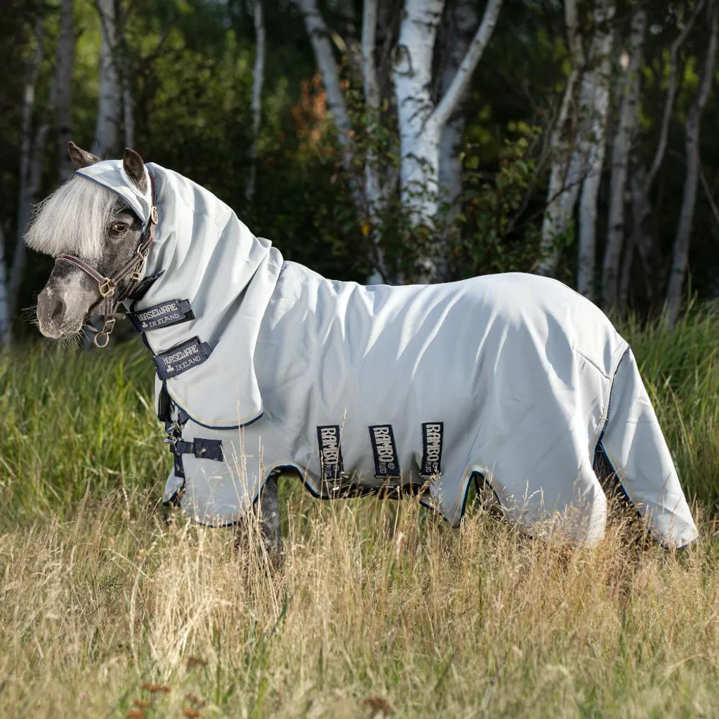 Couverture d'été Rambo Petite Hoody pour Poney au Paddock Gris