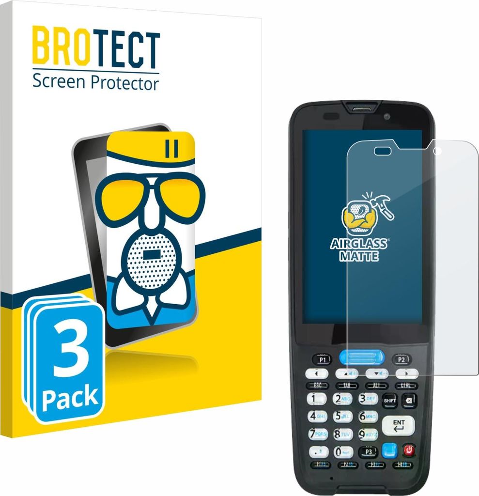 3x BROTECT Entspiegelungs Schutzglas für Unitech HT330 Schutzfolie Panzer Folie Glas Display Schutz matt
