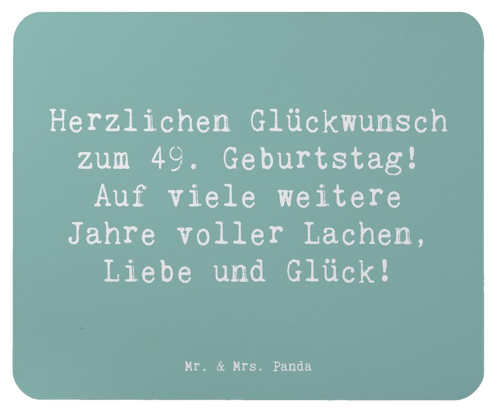 Mr. & Mrs. Panda Mauspad Spruch 49. Geburtstag Glückwünsche Produktbild 