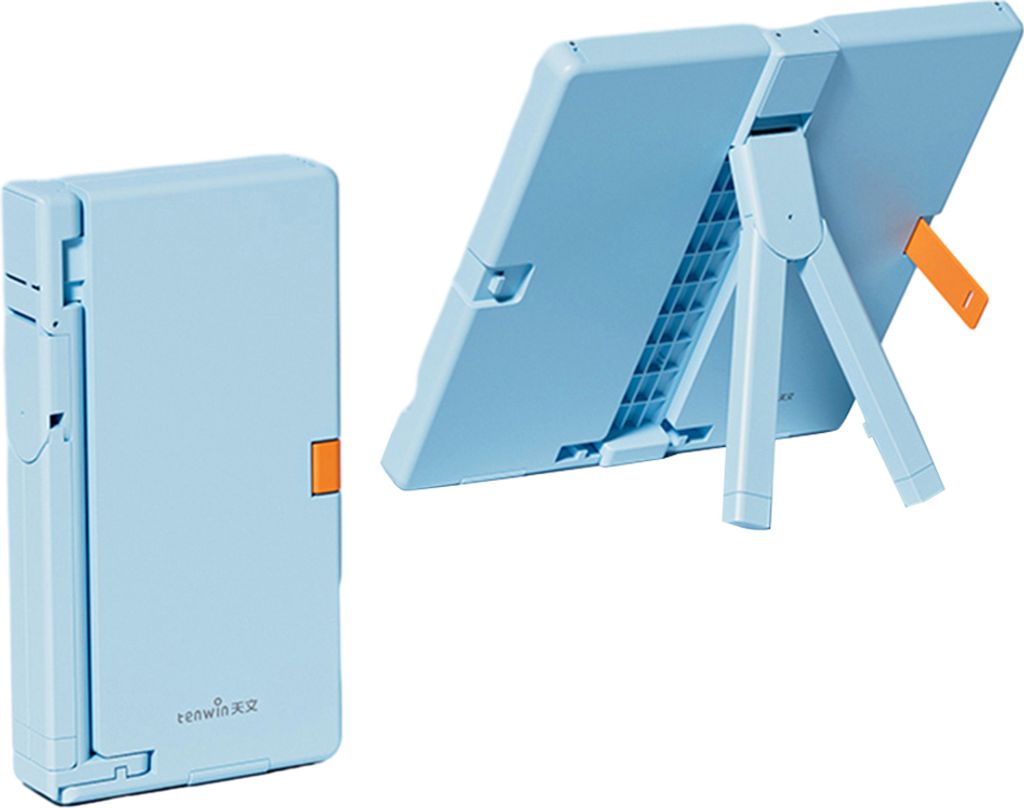 tenwin Bleistiftbox und faltbares Lese-Buecherregal, 2-in-1-Multifunktions-Doppelschicht-Stiftetui, tragbar fuer Maedchen, Buero, Studenten, Schrein