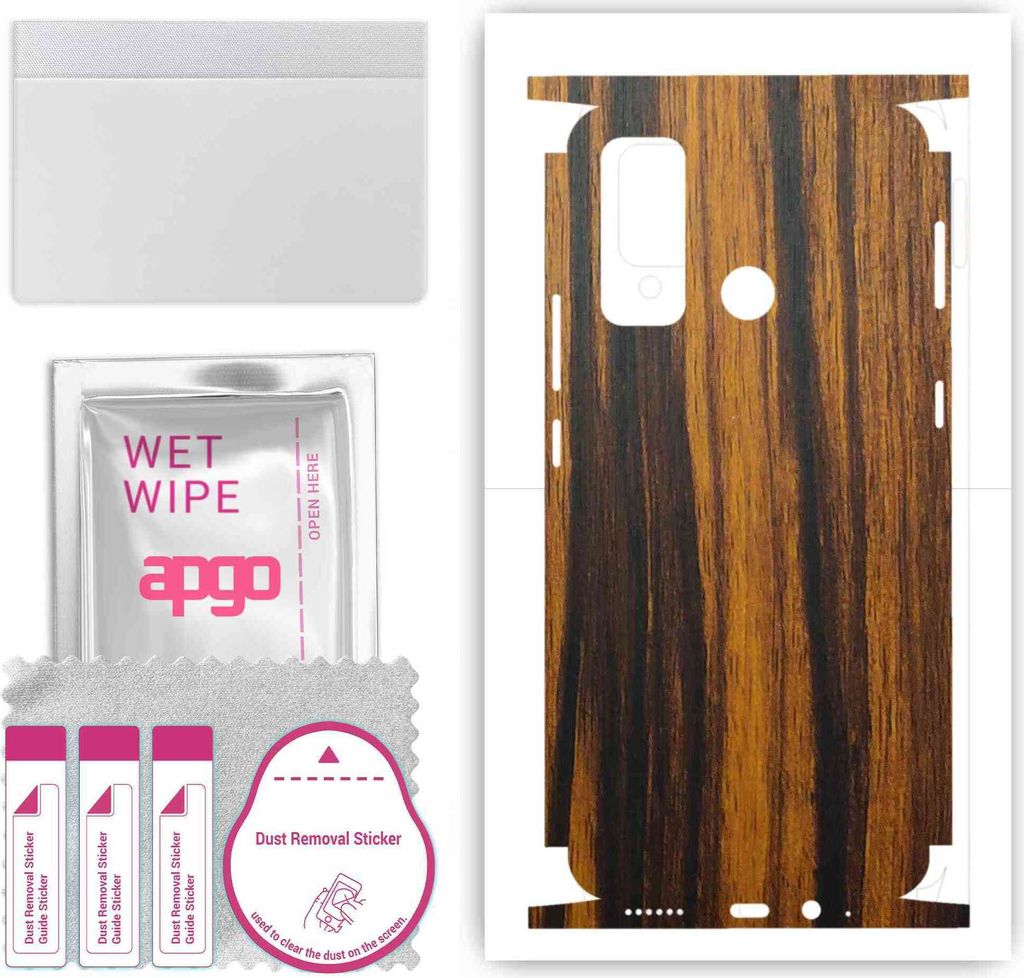 apgo Rückseite + Seiten Schutzfolie, Skin, kompatibel mit Tecno Pouvoir 4, Hinten Displayschutzfolie aus Vinylfolie, kratzfest, einfache Montage -...