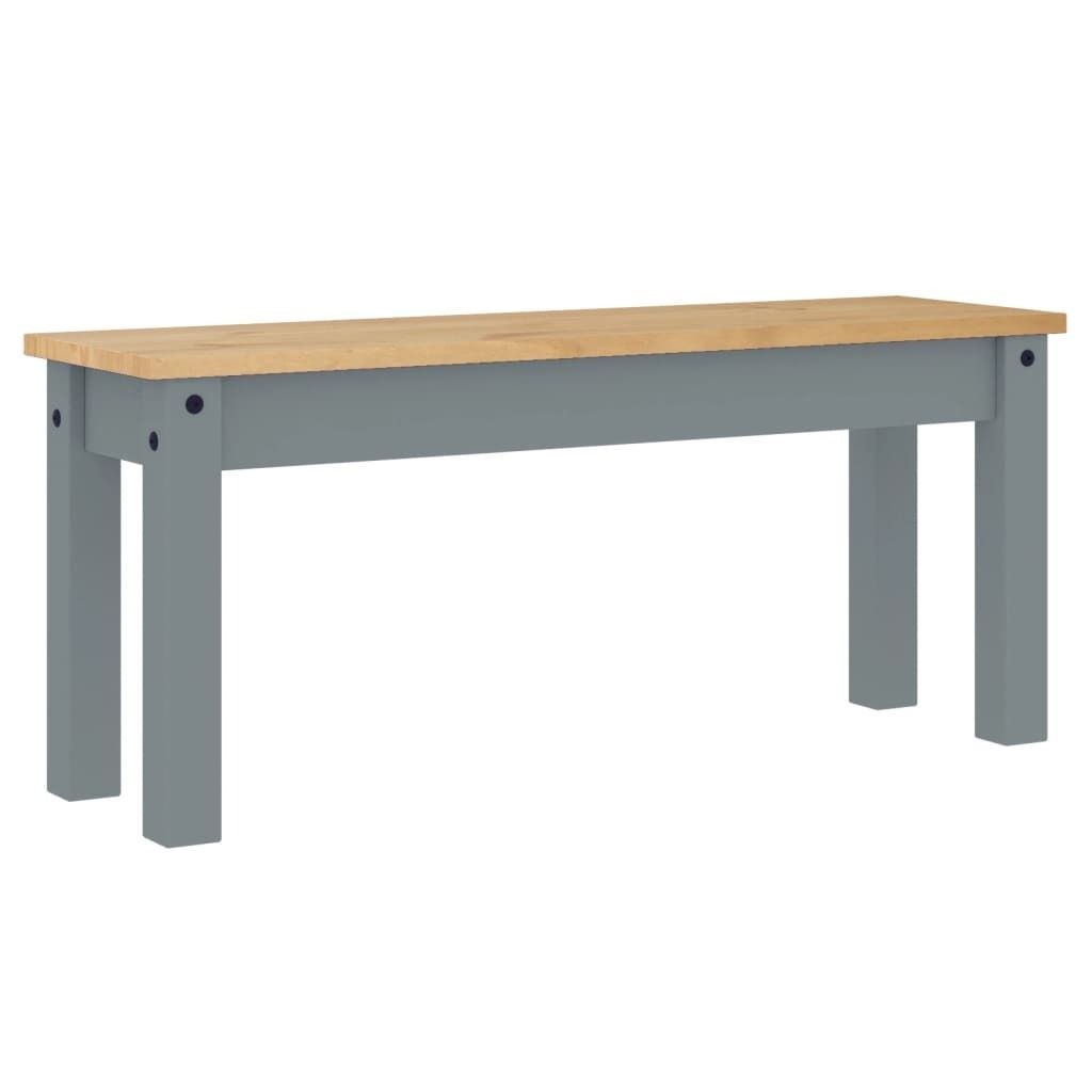 Essbank PANAMA Grau 105x30x45 cm Massivholz Kiefer