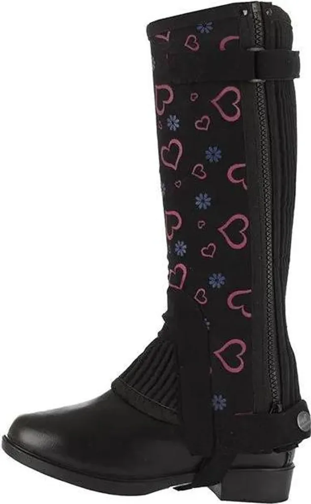 Demi-chaps Redhorse Print Noir 6 ans - Équipement Équitation Enfant
