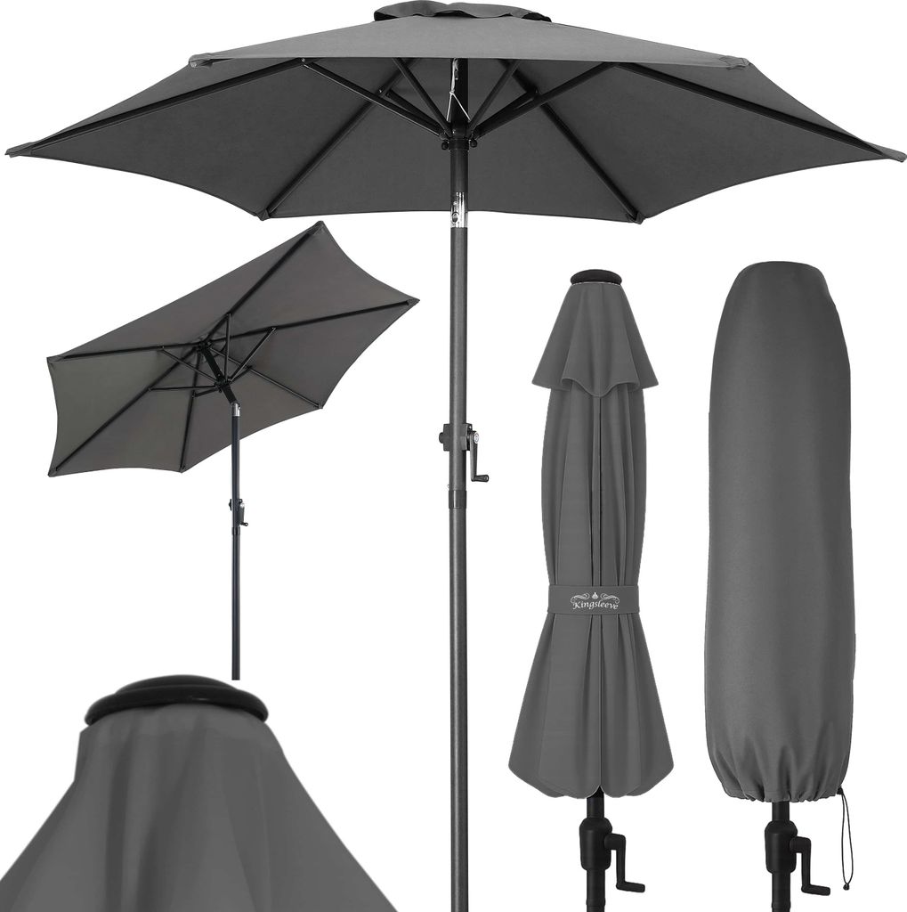 Kingsleeve® Sonnenschirm Balkon 200cm UV Schutz 80+ Produktbild 