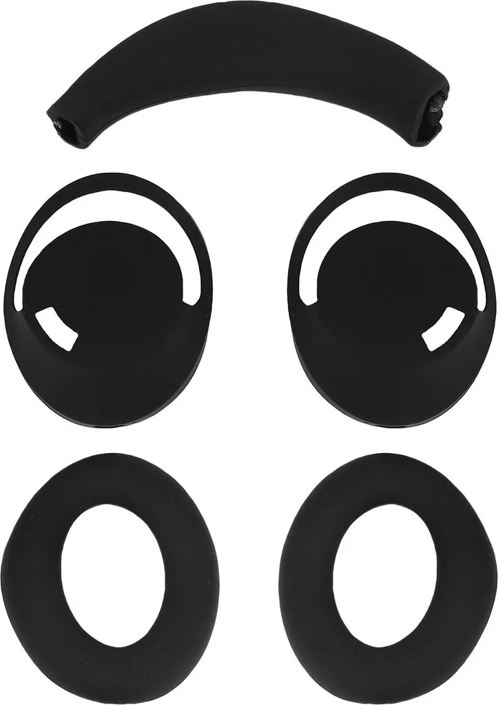 2 copri-auricolari compatibili con le cuffie 1MORE SonoFlow, custodia protettiva in silicone con fodero e fascia per la testa