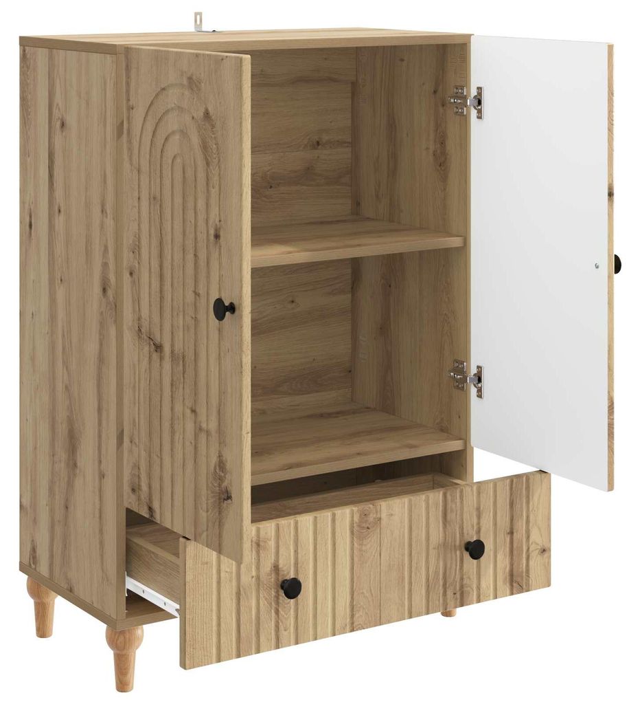 vidaXL Sideboard Artisan-Eiche 66 x 34,5 x 95 cm Holzwerkstoff